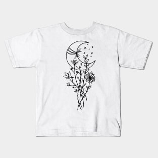 Flowers and Moon Kids T-Shirt